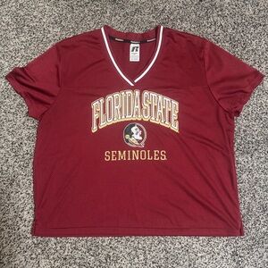 Russell Athletic‎ Maroon Florida State Women's V-Neck Mesh Jersey Size 2XL